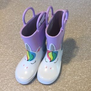 Cat and Jack unicorn rain boots size toddler 6